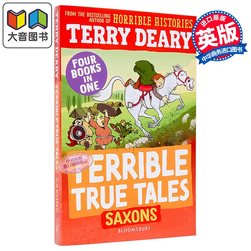 糟糕又真实的故事 萨克逊人 Terrible True Tales Saxons 历史故事集 英文原版小初文学 可怕的历史Terry Deary 大音