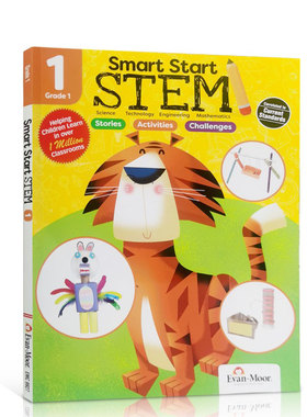 聪慧启蒙一年级跨学科学习练习册 英文原版 Evan Moor Smart Start STEM G1 美国加州教辅 6-7岁