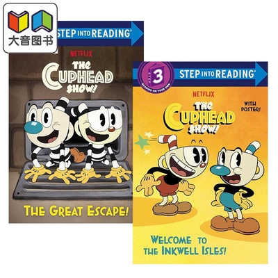 Step into Reading 兰登阅读进阶3 英文分级阅读茶杯兄弟2册 The Cuphead Show The Great Escape Inkwell Isles 大音