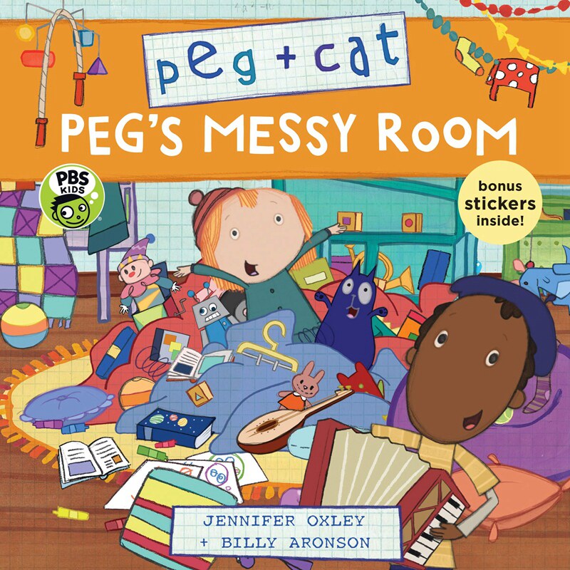 乱糟糟的房间 英文原版 pegs messy room (peg   cat) 儿童绘本 卡通
