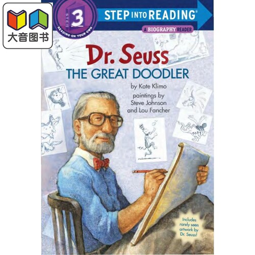 Step into Reading Step 3 Dr. Seuss Great Doodler The 兰登阅读进阶3苏斯博士 英文原版 儿童绘本 分级阅读 7-12岁 大音