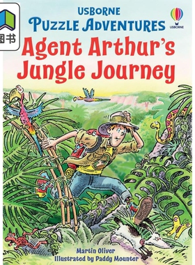 解谜冒险书 丛林之旅 Puzzle Adventures Agent Arthurs Jungle Journey英文原版 儿童推理探险绘本故事 进口图书 大音