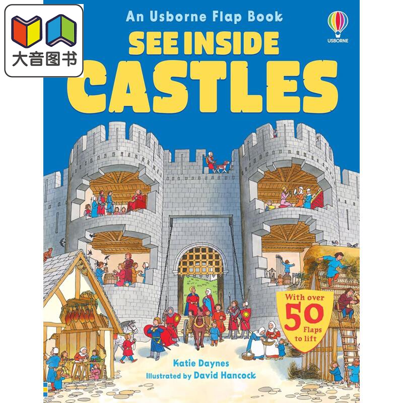 尤斯伯恩看里面揭秘系列 城堡 See Inside Castles 英文原版 儿童纸板书 翻翻书翻页书 科普绘本读物 进口童书 大音