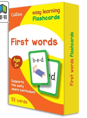 柯林斯易学儿童 单词卡片 Learnin First Words Flashcards 英语学习 英文原版 学前启蒙 Collins Easy 大音