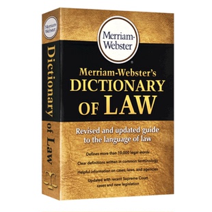预售 麦林韦氏英语字典词典辞典系列 Merriam Webster's Dictionary of Law 法律字典 英英 英文原版进口工具书