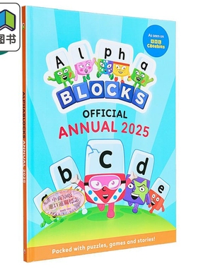 字母积木年鉴手册2025 Alphablocks Annual 2025 英文原版 儿童卡通动画 字母知识学习 游戏绘本图画书 精装童书 大音