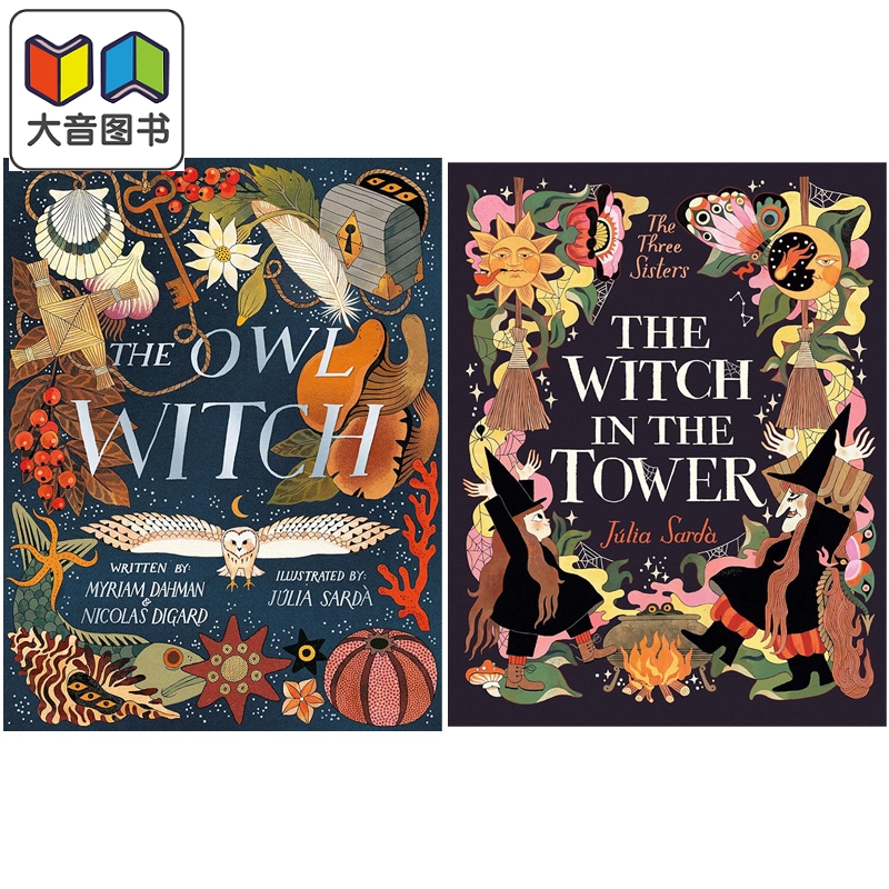Julia Sarda作品2册 猫头鹰女巫+塔中的女巫 The Owl Witch The Witch in the Tower 英文原版 精品绘本故事书 大音