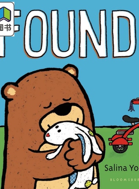 Salina Yoon：Found 熊囧囧与兔太郎1 英文原版 进口图书 儿童绘本 动物故事图画书 早教认知纸板书 0-5岁 大音