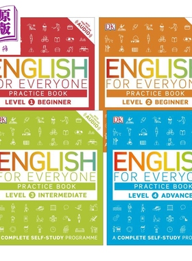 DK English for Everyone Practice Book 1-4 系列 新视觉 人人学英语 练习册套装 英文原版 Beginner Intermediate Advanced