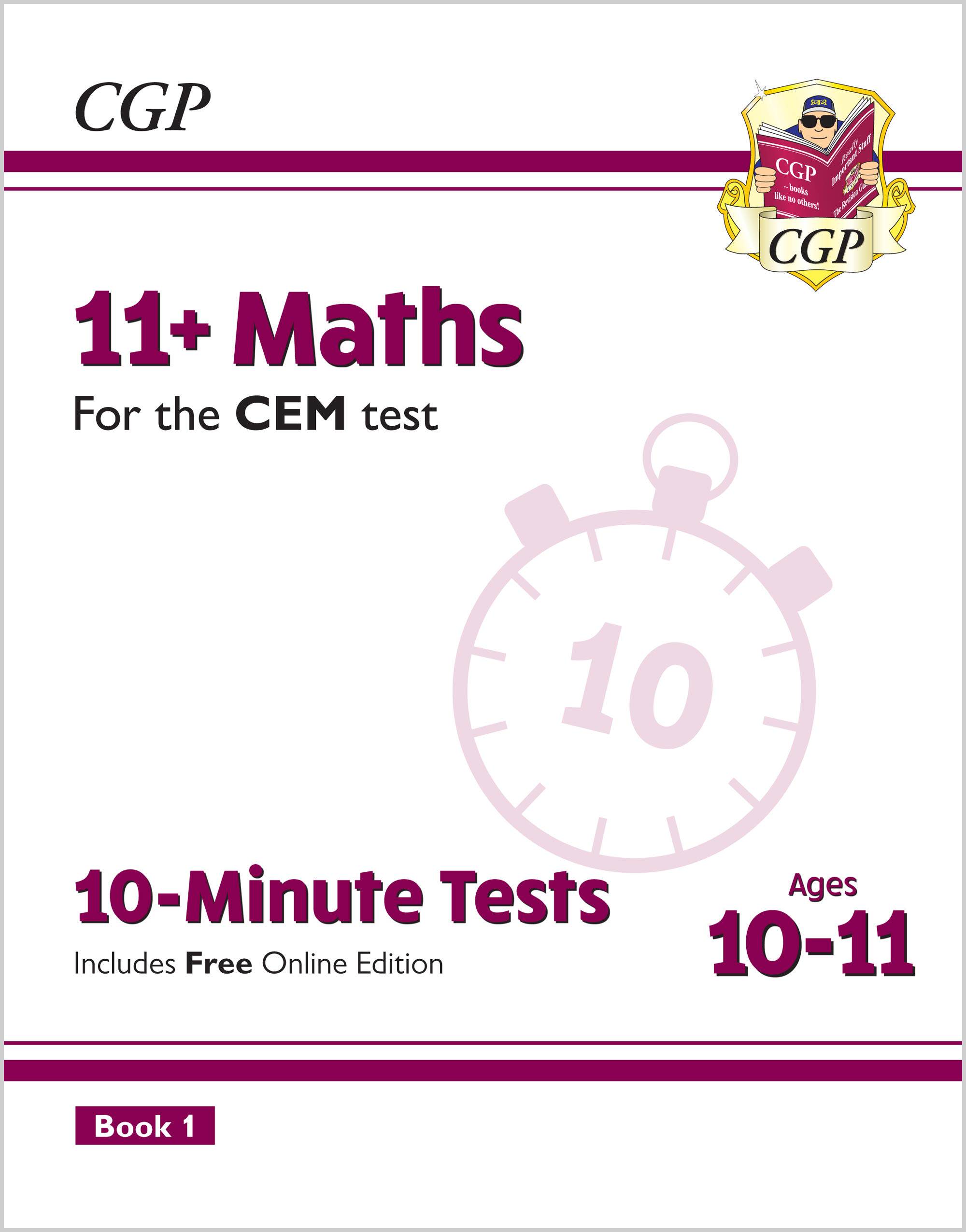 英国CGP原版 11+ CEM练习测试多组合 10-Minute Practice & Assessment小学3-6年级小升初数学英语趣味练习思维培养7-11岁附在线版