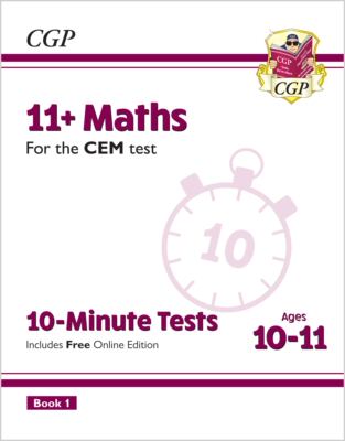 英国CGP原版 11+ CEM练习测试多组合 10-Minute Practice & Assessment小学3-6年级小升初数学英语趣味练习思维培养7-11岁附在线版