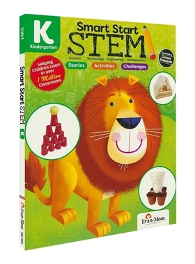 聪慧启蒙幼儿园跨学科学习练习册 英文原版 Evan Moor Smart Start STEM K 美国加州教辅 英语启蒙教材 5-6岁