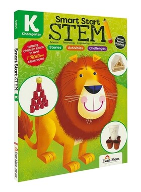 聪慧启蒙幼儿园跨学科学习练习册 英文原版 Evan Moor Smart Start STEM K 美国加州教辅 英语启蒙教材 5-6岁