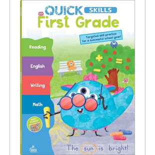 Carson Dellosa Quick Skills Grade 1 Workbooks All Subjects 快速技能练习册全科目 1年级 数学加减法英语阅读 大音