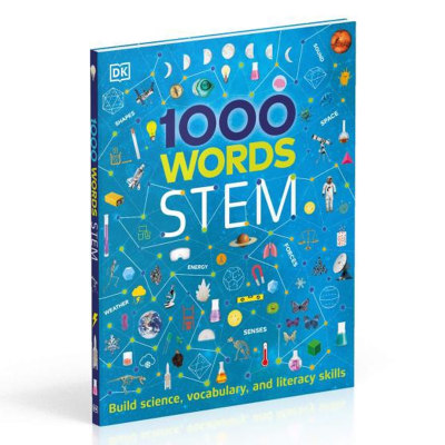 1,000 Words STEM 多林金德斯利1000个科学词 DK儿童科普英语单词学习 精装 英文原版 7-12岁