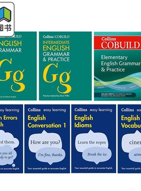 英文原版 柯林斯易学英语 英语语法与练习系列合集进口图书Collins Easy Learning English Grammar and Practice 大音