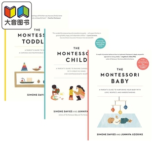 The Montessori Baby Toddler Child 蒙台梭利家长指南系列3册 新手父母抚养教育启蒙婴儿童方法英文原版进口图书 大音