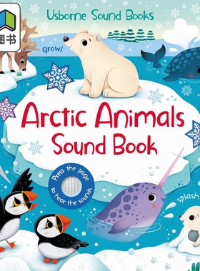预售 发声书:北极动物Arctic Animals Sound Book英文原版 儿童纸板书 科学自然绘本动物知识图画书精品有声书亲子童书 大音