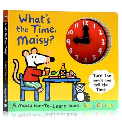 预售 What is the Time Maisy小鼠波波现在几点了 英文原版绘本 大开本时钟书 纸板书