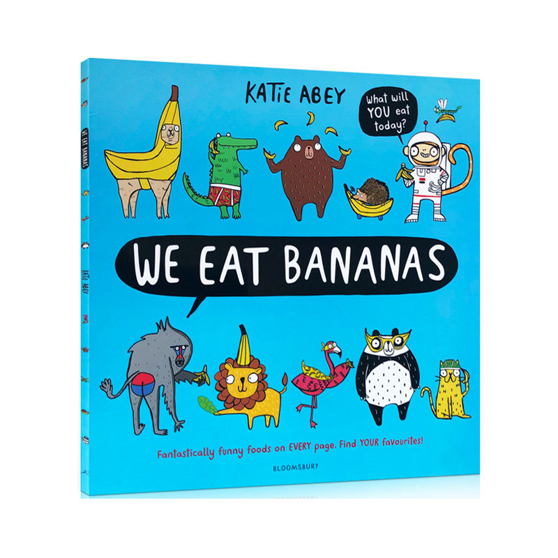 英文原版 We Eat Bananas 开心动物团 我们吃香蕉 趣味幽默搞笑减压绘本 儿童启蒙图画故事书