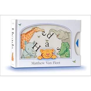 Matthew Van Fleet 头部操作书 Heads 益智游戏操作触摸书 英文原版 3-6岁