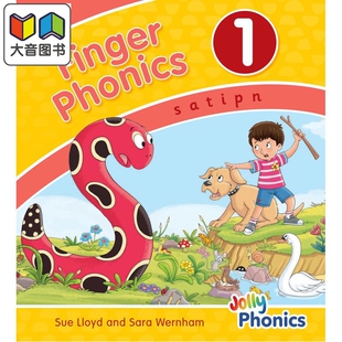 英文原版 大音 Phonics Jolly 多感官教学活动 英语字母表字母发音 快乐自然拼读手指拼读书1 Book Finger 预售