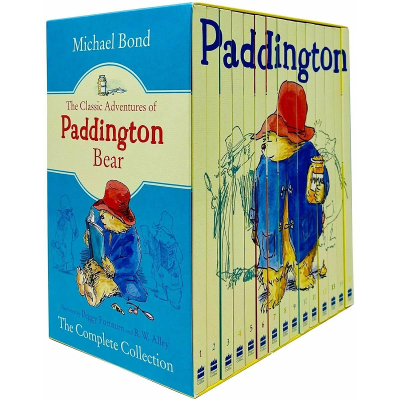帕丁顿熊的经典冒险全集15本书盒装 Paddington Complete Collection 15 titles 英文原版 儿童卡通动画 故事书 大音