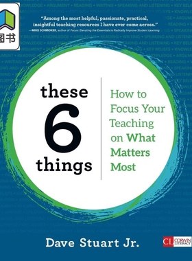 这6件事 如何把你的教学重点放在 重要的事情上 These 6 Things 英文原版 进口图书 教育学与教育理论 教学参考书 大音