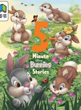 迪士尼5分钟兔子故事 5-Minute Disney Bunnies Storie 英文原版 儿童绘本故事图画书 迪士尼系列 精装 进口图书 大音