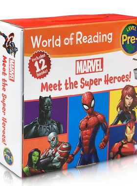 英文原版绘本漫威超级英雄初级分级读物12册 World of Reading Marvel Meet the Super Heroes! (Pre-Level 1)幼儿童书