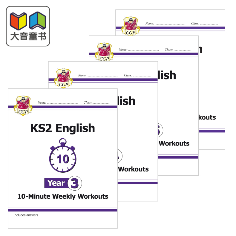 英国CGP原版 KS2 English Targeted Practice&Question Book 英国小学英语书写自然拼读语法阅读练习包多组合 10-11岁 书籍/杂志/报纸 儿童读物原版书 原图主图