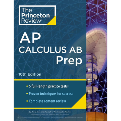 Princeton Review AP 2024 Calculus AB Prep 普林斯顿考试 微积分AB 5次练习测试内容回顾策略与技巧 英文原版教材书