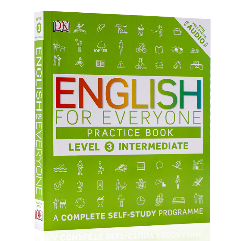 DK English for Everyone Practice Book Level 3 intermediate新视觉人人学英语自学练习册英文原版工具书Self Study Prog