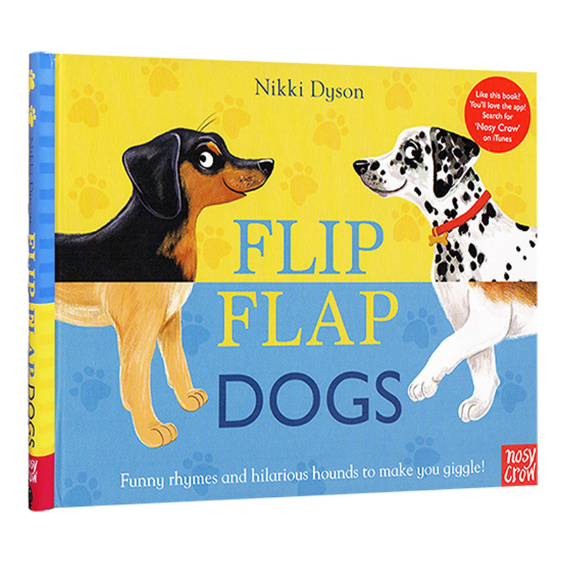 英文原版 flip flap dogs 小手乐乐趣味翻翻书 螺旋装帧 纸板翻翻书