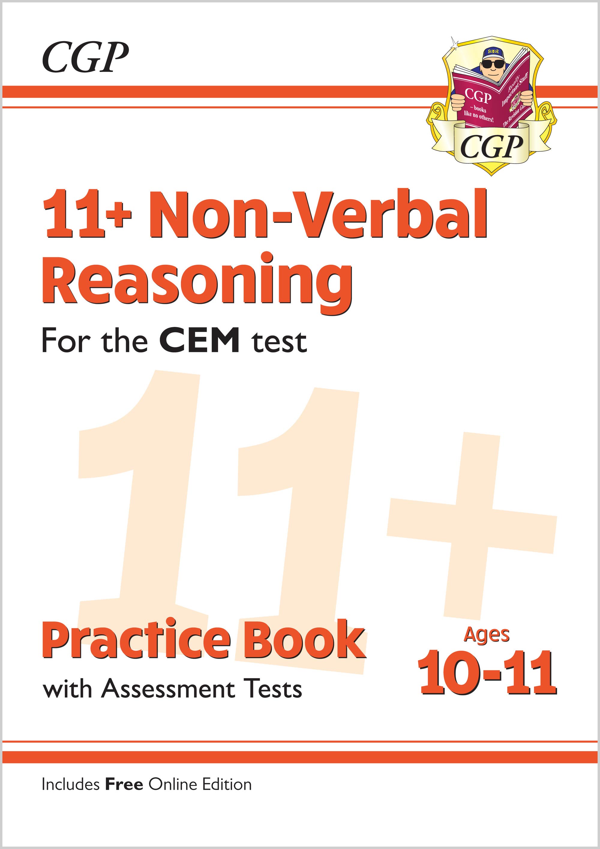 英国CGP原版 11+ CEM练习测试多组合 NVR VR Practice Book& Papers Assessment Tests小升初趣味练习思维培养7-11岁附在线版-封面