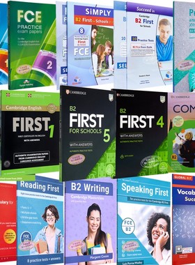 剑桥FCE考试备考系列 官方真题模拟题 教材练习册 First B2 for school 校园版标准版 中小学少儿英语 complete compact prepare