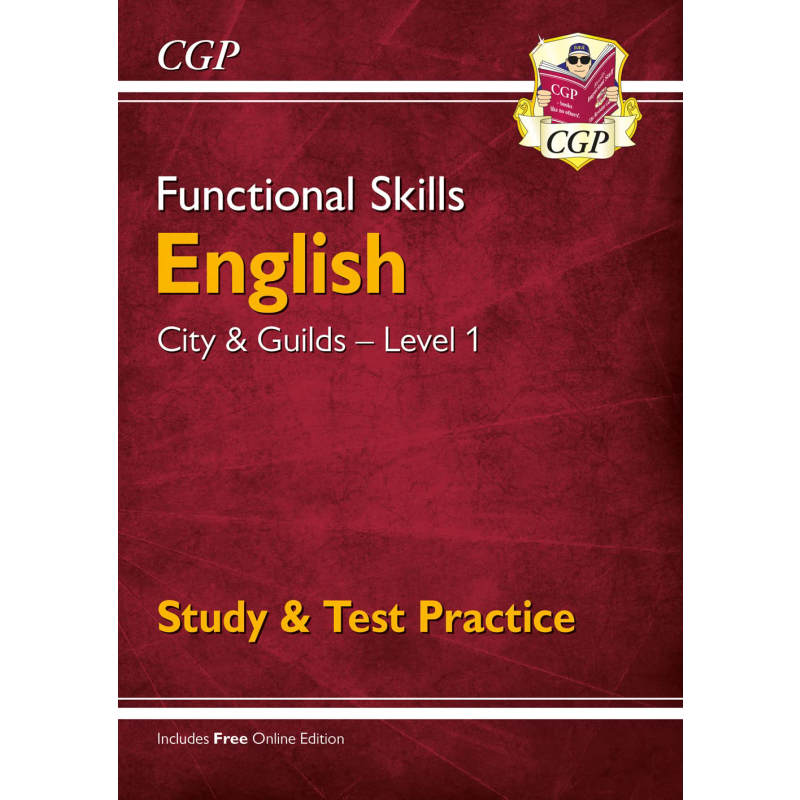 英国原版CGP教辅新版功能技能英语City & Guilds New Functional Skills English Level 1 Study & Test Practice 大音