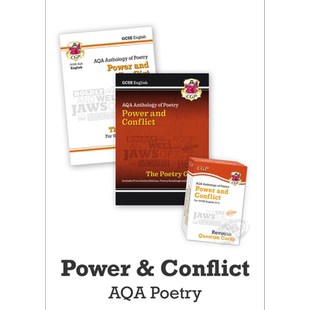 CGP GCSE English Literature 英国文学 AQA Poetry - Power & Conflict Revision 复习套装 英国进口原版书