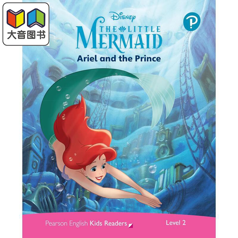 英文原版 级别2 迪士尼儿童读物 小美人鱼与王子 含音频Level 2 Disney Kids Readers Ariel and the Prince Pack 大音