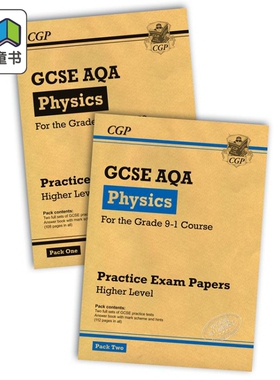 CGP Grade 9-1 GCSE Physics 物理 AQA Practice Papers Higher Pack 1 & 2 套装 英国进口原版书