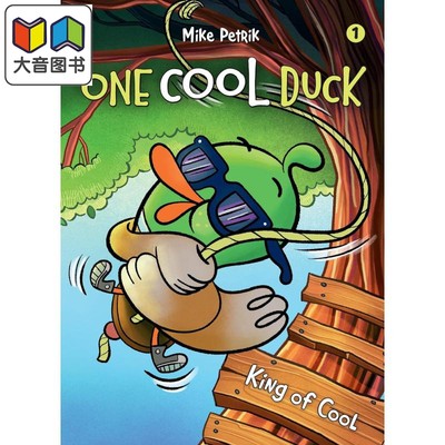 桥梁漫画 酷鸭天团1 One Cool Duck #1 英文原版 桥梁漫画图像小说 漫画故事书 进口儿童读物 6-9岁 图画章节书 大音