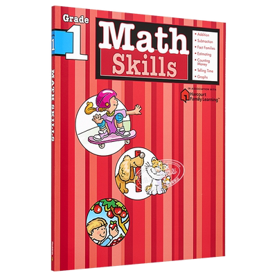 Harcourt Family Learning 系列 Flash Kids Math Skills Grade 1 英文原版 哈考特数学技巧 一年级 儿童英语教辅教材工具书?