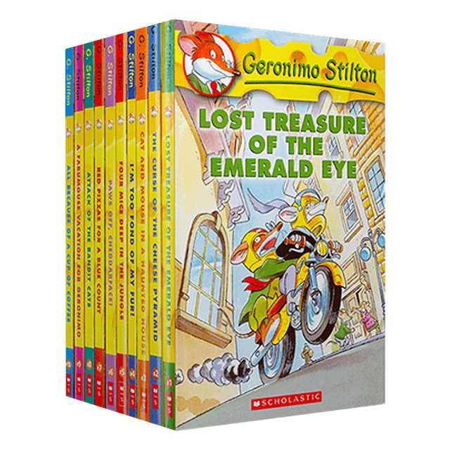 老鼠记者1-10册英文原版 Geronimo Stilton全彩漫画 学乐分级阅读 儿童探险小说章节桥梁书7-10岁 美国小学读物 大音