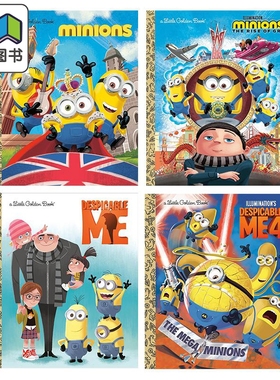 Minions Little Golden Book 英文原版小黄人小金书4册 Despicable Me 卡通动画电影插画故事书The Rise of Gru 大音