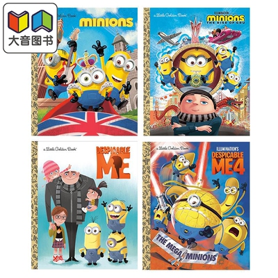 Minions Little Golden Book 英文原版小黄人小金书4册 Despicable Me 卡通动画电影插画故事书The Rise of Gru 大音