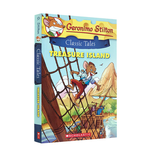 金银岛 老鼠记者世界经典名著系列英文原版Geronimo Stilton Classic Tales Treasure Islan儿童全彩章节小说6-12岁