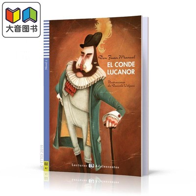 西班牙语原版分级读物ELI Teen Readers Spanish A2 El conde Lucanor 卢卡诺尔伯爵 含音频 西班牙文小说阅读 大音