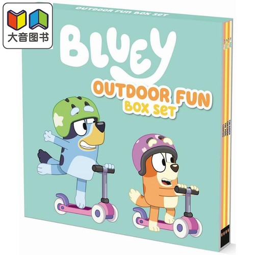 小蓝狗布鲁伊 户外趣味4册套装 Bluey Outdoor Fun Box Set 英文原版 儿童绘本套装 卡通动画故事图画书 精品绘本 大音