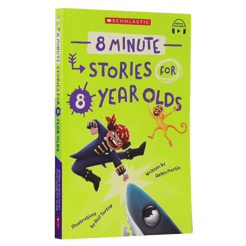 含官方音频】给8岁小孩的故事书 8分钟短故事绘本 英文原版亲子共读8