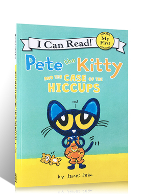 进口英文原版绘本皮特猫I Can Read系列Pete the Cat and the Case of the Hiccups儿童初级启蒙故事图画亲子共读3-6-8岁ican